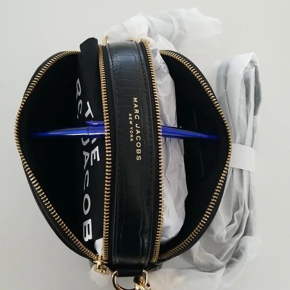 NWT Marc Jacobs Shutter Croc - Embossed Leather Crossbody Bag - Picture 7 of 8